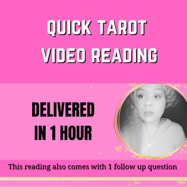 Quick Tarot Video Reading, Delivered Within One Hour