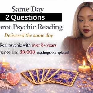 Same Day 2 Questions Email Reading, Delivered The Same Day, Tarot Reading, Psychic Reading