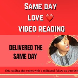 Liebes-Video-Lesung, psychische Lesung, Tarot-Lesung, innerhalb von 24 Stunden geliefert