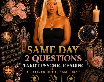 Gleicher Tag 2 Fragen Tarot Psychic Reading, detaillierte Antworten schnell geliefert