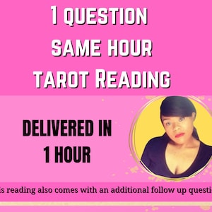 Eine Frage Same Hour Tarot Legung, innerhalb einer Stunde geliefert