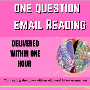 E-maillezen op hetzelfde uur van 11:00 tot 20:00 uur (EST), bezorgd binnen een uur, tarotlezen, paranormaal lezen, diepgaand lezen