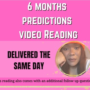 Leitura de vídeo de previsão de 6 meses - entregue no mesmo dia