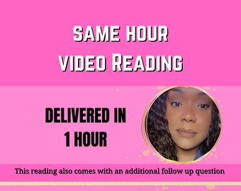 Same Hour Video Reading, Tarot Reading, Delivered In One Hour