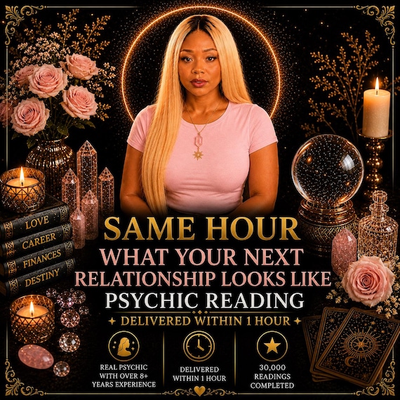 Same Hour Your Next Relationship Reading,  Love, Soulmates, Twin Flames, Spiritual Guidance, Delivered Within 1 Hour