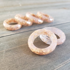 Misty Gold Resin Ring- Gold Flake Ring- Resin Ring- Gold Ring- Stacking Rings- Clear Rings- Gold Rings- Resin Band Ring- Resin Jewelry- Ring