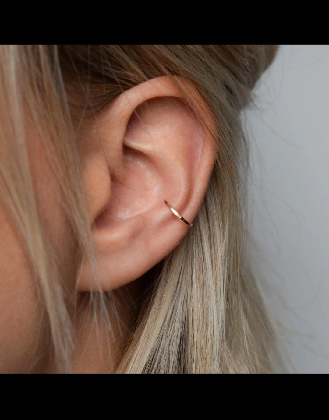 Ear Cuff En Or Rose Minimaliste - Faux Piercing à Clip - Pour Femmes - Diamètre 18 Mm