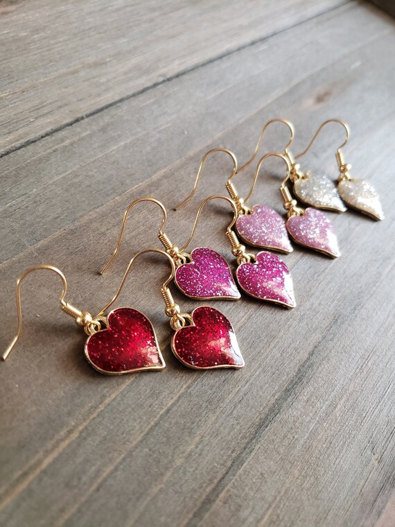 Boucles D'oreilles Trio Isa - Résine Rouge & Métal Doré - Nickel Free - Neuf Avec étiquettes