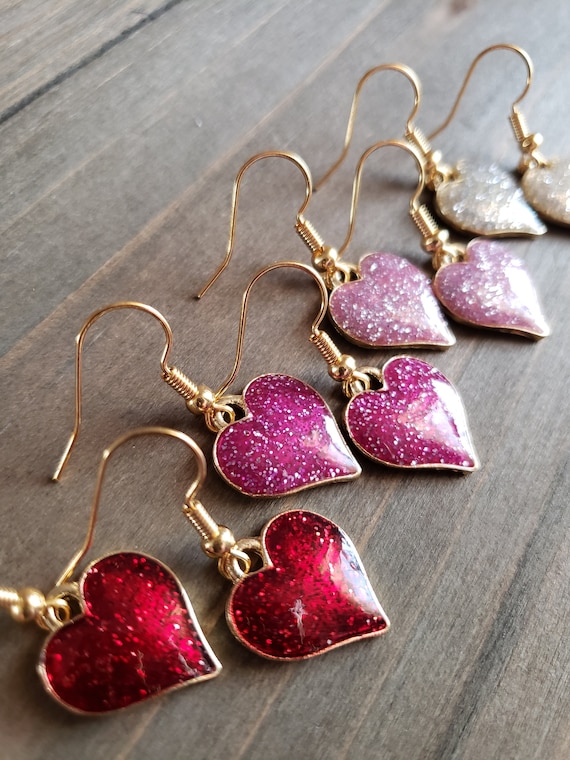 Boucles D'oreilles Clips Deux Coeurs - Modèle 1374 - Occasion En état Neuf
