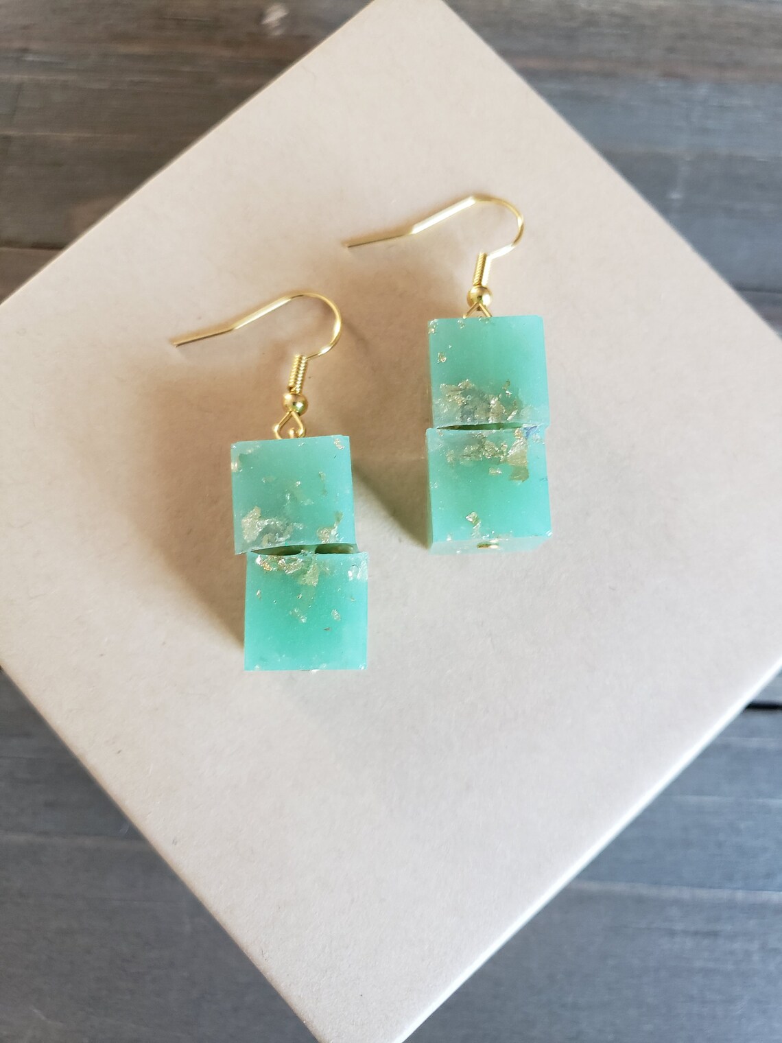 Jade Resin Jewelry Set Handmade Earrings Resin Earrings | Etsy