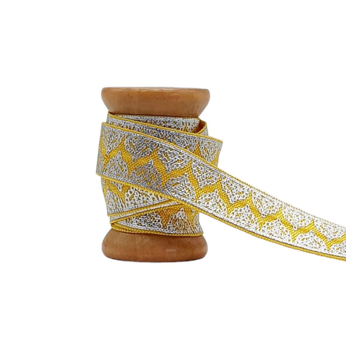 15mm x 1 Meter Gummiband Elastikband für Armbänder, elastisches Falzgummi JGA Haargummis Hairties Yellow Bohostyle Gelb gold Druck DIY m1465