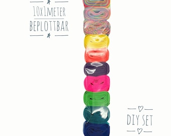 Set fai da te di elastici da 10x1 metro per tracciare, personalizzare per braccialetti braccialetti elastici festival Diy2002