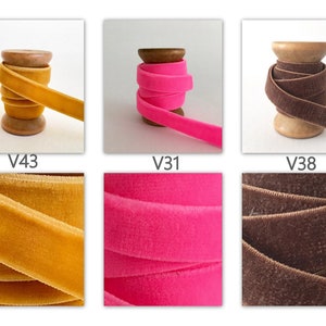 10 mm x 1 meter velvet ribbon elastic rubber band elastic band folding rubber bias tape JGA hair ties hairties image 7