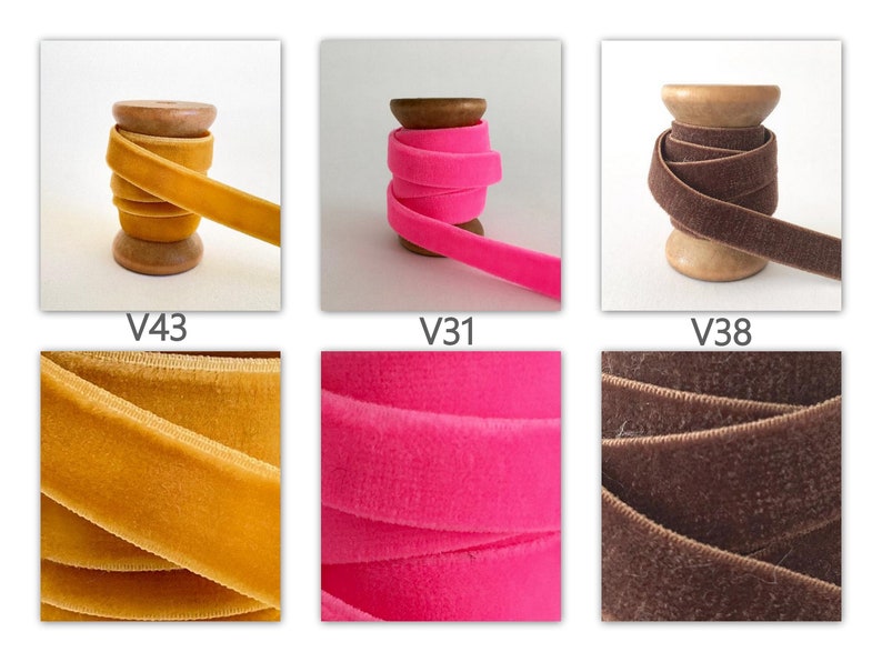 10 mm x 1 meter velvet ribbon elastic rubber band elastic band folding rubber bias tape JGA hair ties hairties image 7