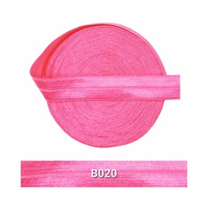 15mm x 1 Meter DIY Gummiband Elastik uni elastische Festivalarmbänder Einfassband Falzgummi beplotten personalisieren DIY Pink Rosa Töne Passionfruit B020