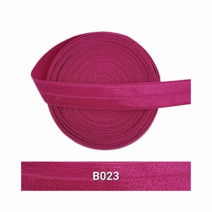 15 mm x 1 m DIY élastique élastique uni élastique festival bracelets bande de bordure pliable en caoutchouc tracé personnaliser bricolage rose tons roses BEAUTY B023