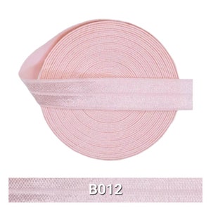 15mm x 1 Meter DIY Gummiband Elastik uni elastische Festivalarmbänder Einfassband Falzgummi beplotten personalisieren DIY Pink Rosa Töne Pearl Pink B012