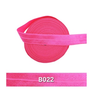 15 mm x 1 m DIY élastique élastique uni élastique festival bracelets bande de bordure pliable en caoutchouc tracé personnaliser bricolage rose tons roses Virtual Pink B022