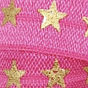 15 mm x 1 meter DIY rubber band elastic band elastic folding rubber JGA festival bracelet Christmas band stars stars neon pink gold m1190 image 4