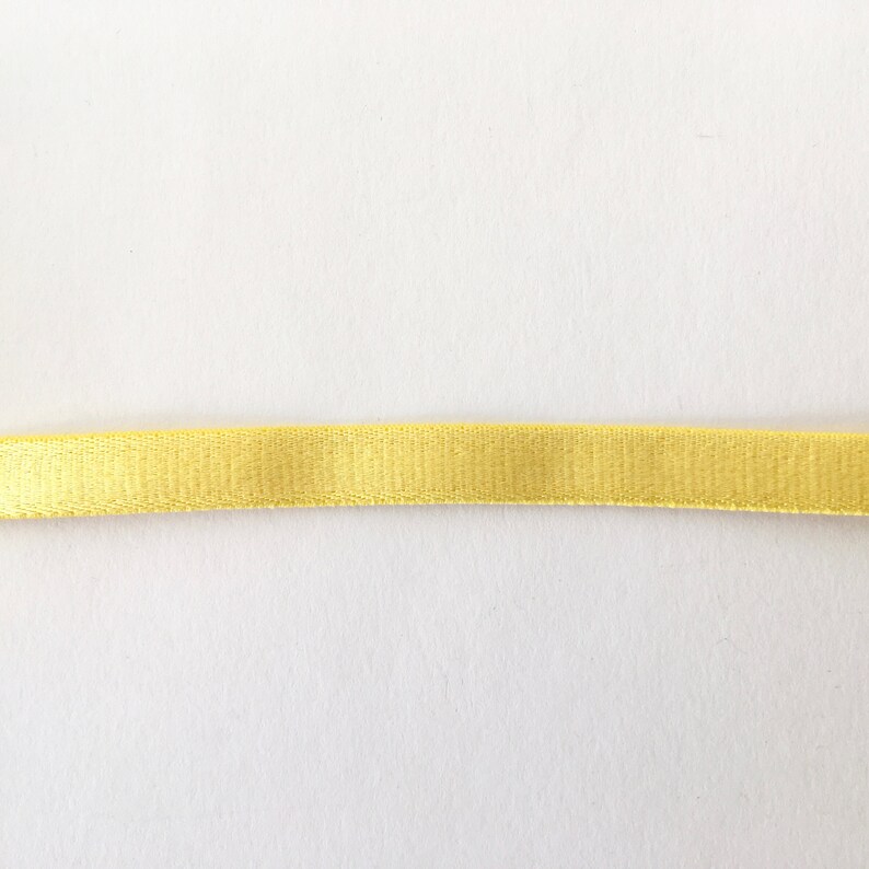 1 M Satin Ribbon Elastic Rubber Band Elastic Band 10 Mm Yellow Etsy