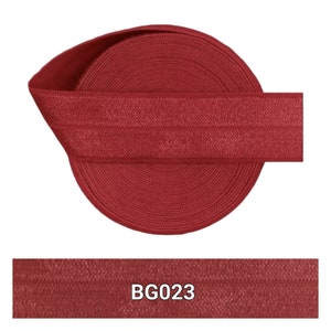 20mm x 1 meter Falzgummi Gummiband Elastikband uni Einfassband Schrägband beplotten personalisieren Armband rot orange gelb Töne 20mm DIY Red BG023