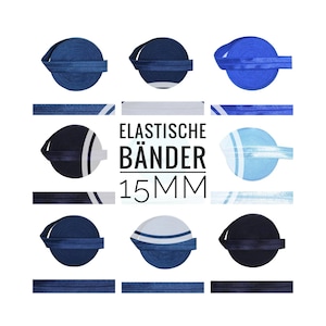15 mm x 1 meter DIY elastic band elastic plain elastic festival bracelets edging tape folding rubber plotting personalize DIY dark blue navy