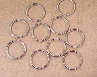 Ring connector 11 mm silver coloured