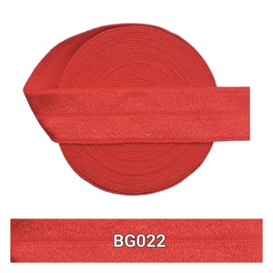 20mm x 1 meter Falzgummi Gummiband Elastikband uni Einfassband Schrägband beplotten personalisieren Armband rot orange gelb Töne 20mm DIY Poppy Red BG022