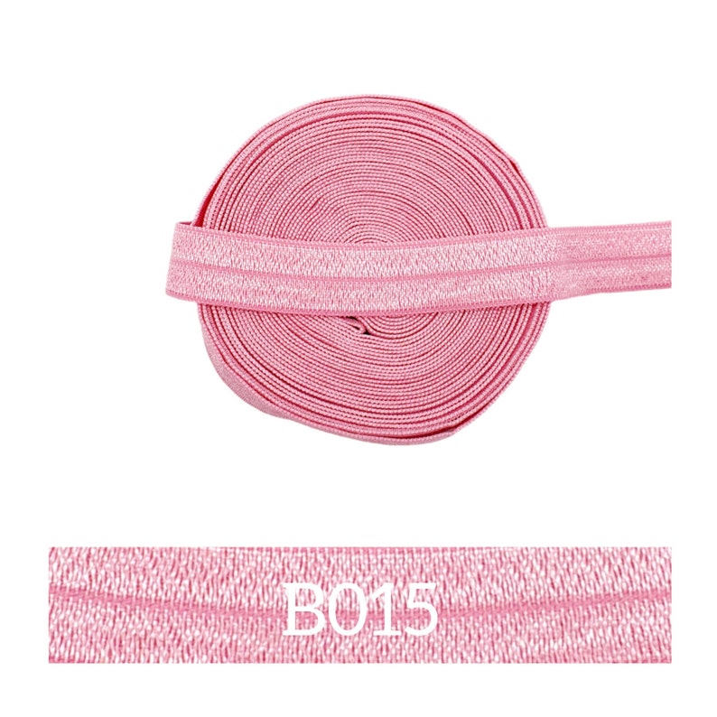 15 mm x 1 m DIY élastique élastique uni élastique festival bracelets bande de bordure pliable en caoutchouc tracé personnaliser bricolage rose tons roses Windrose B015