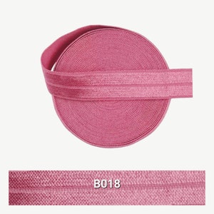 15mm x 1 Meter DIY Gummiband Elastik uni elastische Festivalarmbänder Einfassband Falzgummi beplotten personalisieren DIY Pink Rosa Töne Victorian Pink B018