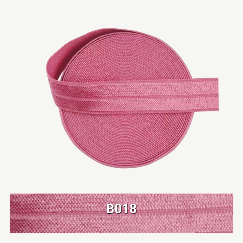 15 mm x 1 m DIY élastique élastique uni élastique festival bracelets bande de bordure pliable en caoutchouc tracé personnaliser bricolage rose tons roses Victorian Pink B018