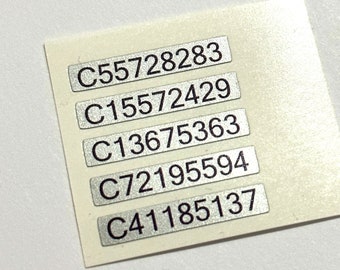 5 Pack Gameboy Color Replacement Serials