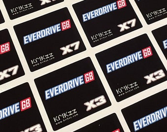Everdrive GB X3 - Gameboy Replacement Sticker / Label EUR