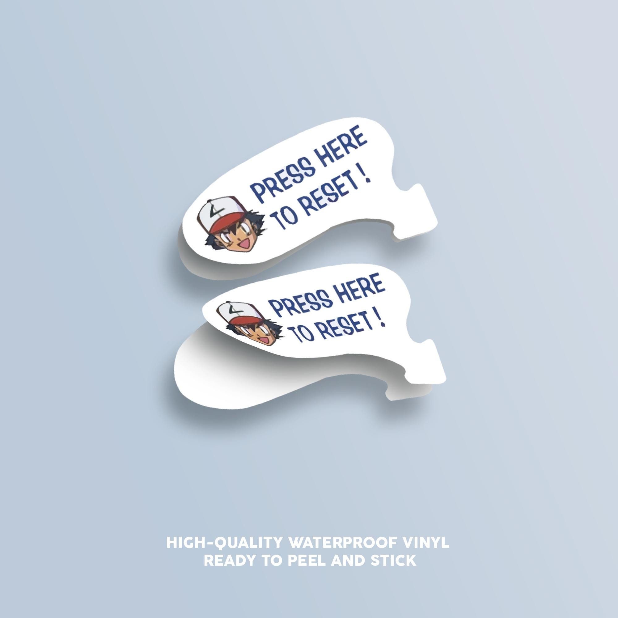 Press Here to Reset - Sticker for Pokemon Nintendo 64
