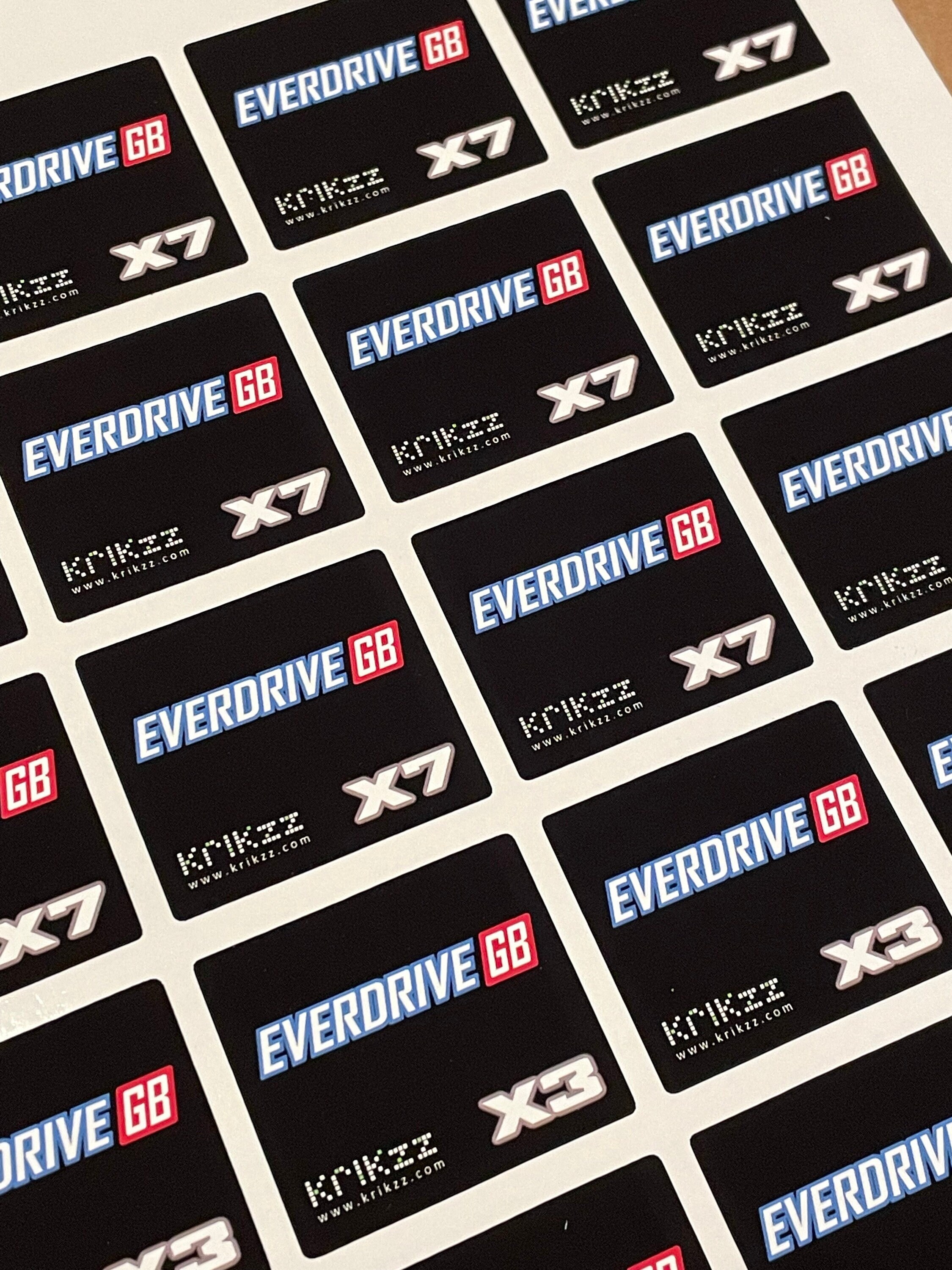 Everdrive GB X7 & Gameboy Replacement Stickers / Labels