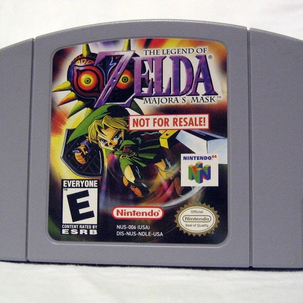 Zelda Majora’s Mask Not for Resale / Demo / NFR Cartridge for Nintendo 64 / N64 - Fan made game - NTSC ONLY
