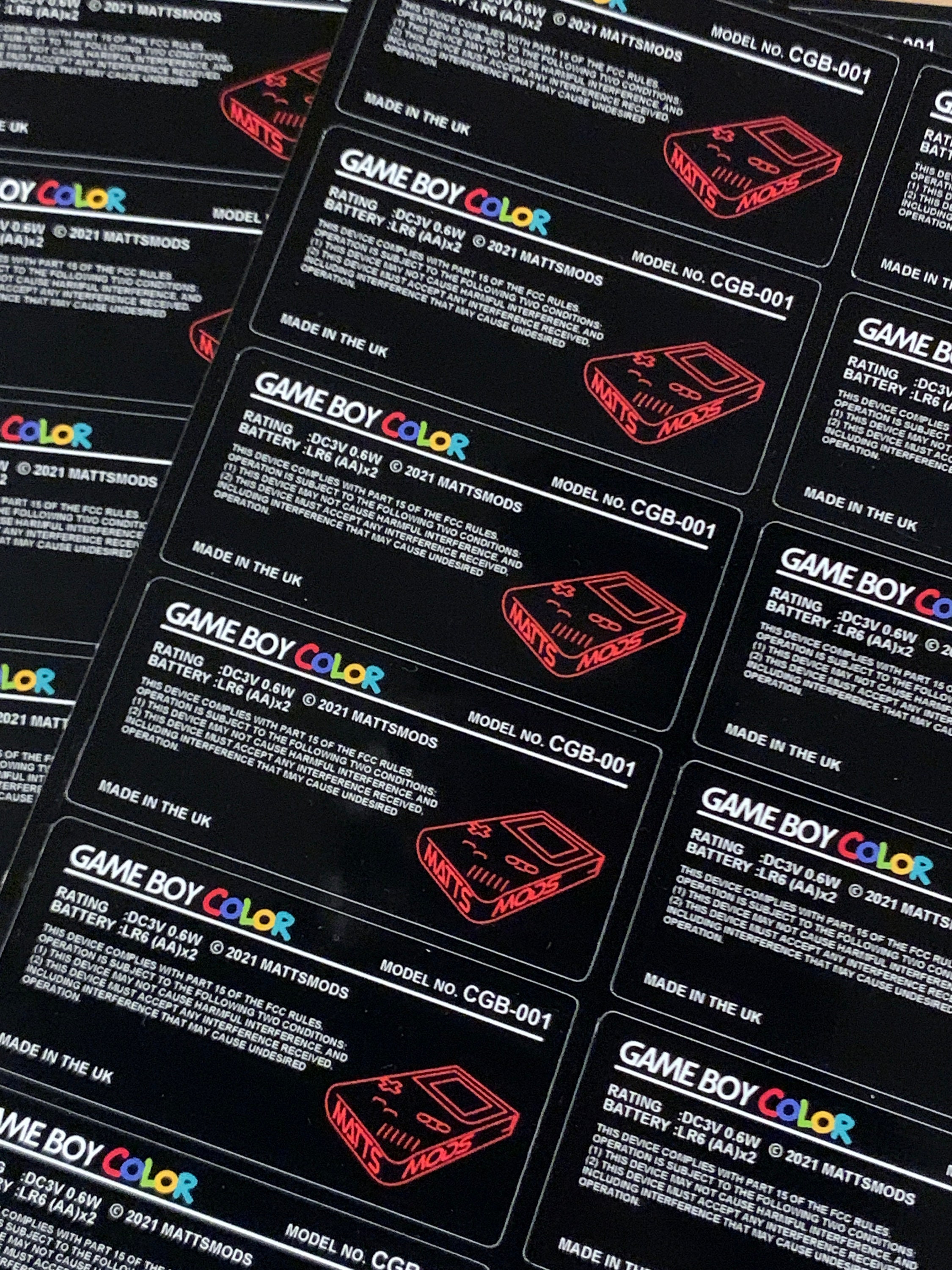 33 X GBA Custom Rear Stickers / Labels Holographic or Etsy UK
