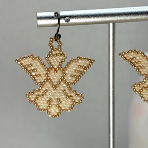 Hand beaded Angel Earrings with sparkle bild 2