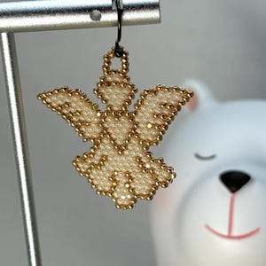 Hand beaded Angel Earrings with sparkle bild 3