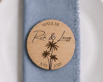 Custom Beach wedding Coasters Bulk Favors For Coastal Receptions Keepsakes Seaside Wedding Table Decor