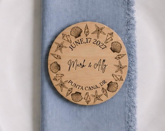 Beach Wedding Coasters Custom Bulk Favors Coastal Themed Keepsake Reception Table Setting Decor Rehearsal