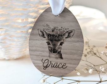 Etiqueta de canasta de Pascua para niños, etiqueta con nombre de canasta de Pascua, recuerdo, etiqueta de madera para búsqueda de huevos de Pascua, decoración, golosinas de Pascua, etiqueta de regalo