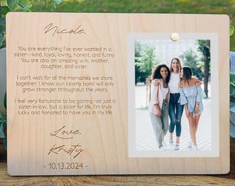 Personalized Best Friend Gift Photo Bestie Gift for Friend Custom Friendship Gift Ideas Soul Sisters Present Birthday Picture Frame Plaque