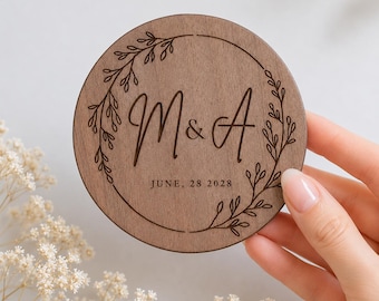 Custom Wedding Coasters Party Favor For Guest Rustic Table Decor Wooden Keepsake Place Setting