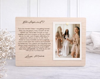 Marco de fotos para propuesta de dama de honor - Regalo personalizado para la dama de honor