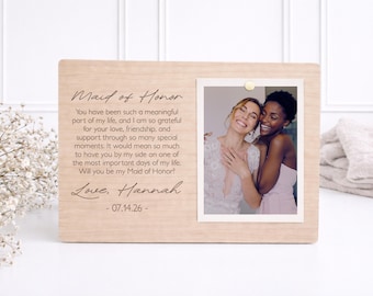 Marco de fotos para propuesta de dama de honor - Regalo personalizado para la dama de honor
