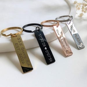 Personalized Stainless Steel Keychain For New Homeowner Closing Gift Coordinate First Home Keyring