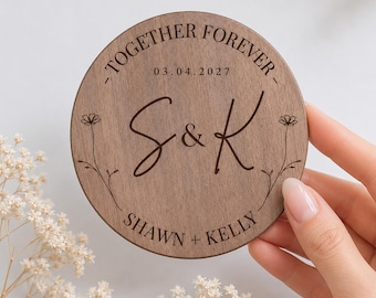 Custom Wedding Coasters Party Favor For Guest Rustic Table Decor Wooden Keepsake Place Setting