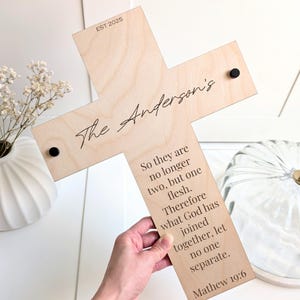 Custom Wedding Cross Gift For Christian Couples Religious Gift Newley Married Bible Verse Gift Family Wall Sign Anniversary Gift To Her