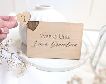 Baby Arrival Countdown Sign Expecting Baby Gift Countdown Calendar Pregnancy Reveal Social Media Sign Babyshower Gift Countdown To Baby Sign